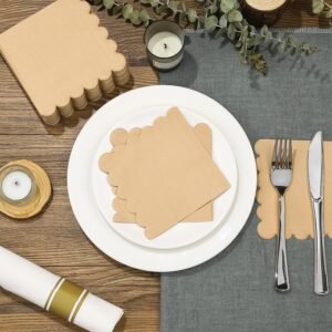 Scalloped Edge Tissue Napkins – Elegant 120 Pc 2-Ply Set