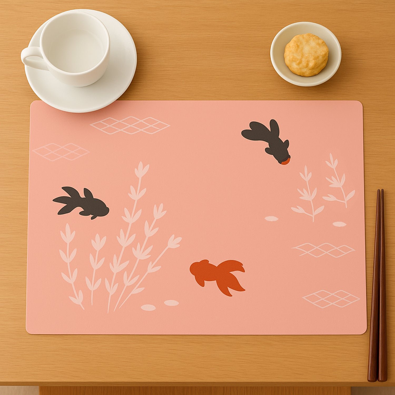 Dining Table Placemats – Elegant Heat Resistant Fish Design Set