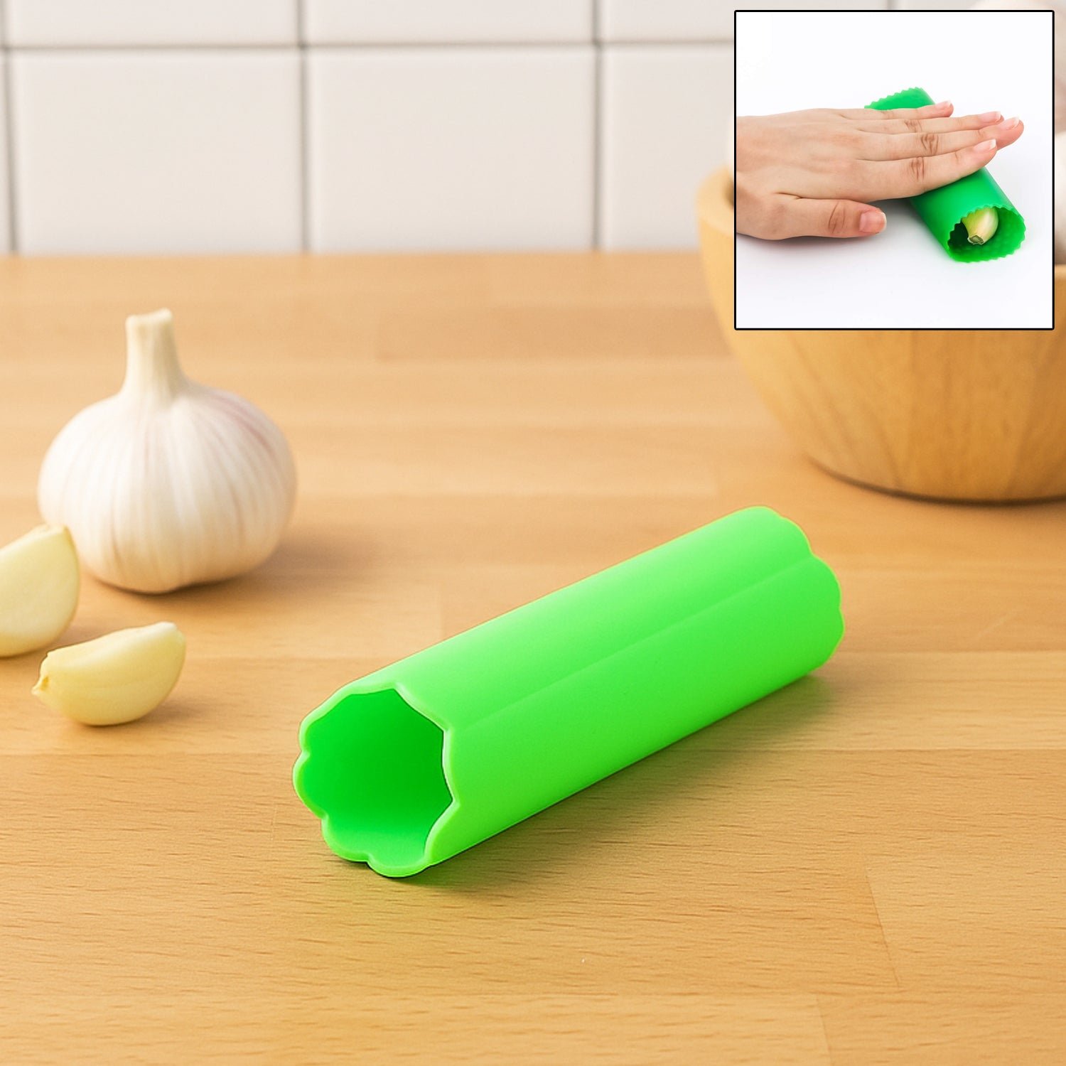 Silicone Garlic Peeler Tube – Quick & Hands-Free Garlic Skin Removal