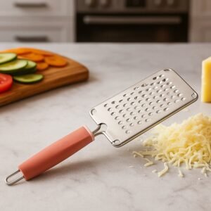 Stainless Steel Cheese & Vegetable Grater – Soft Grip Handle