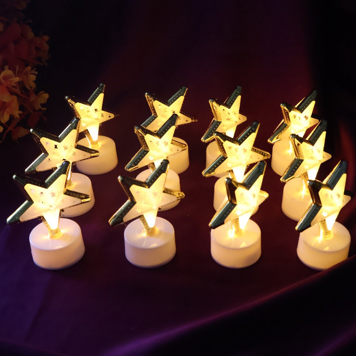 Star Shaped Flameless LED Candles – Safe & Elegant Décor Set