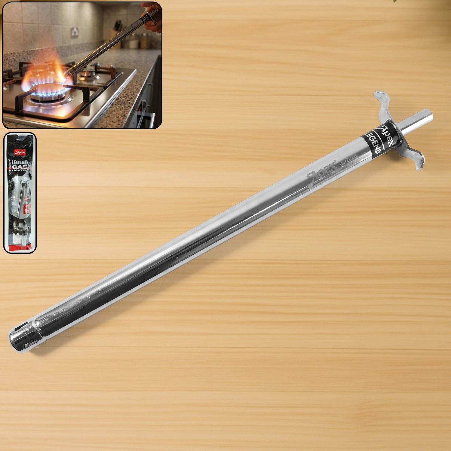Long Stainless-Steel Gas Stove Lighter – 1-Foot Extended Reach Safe Ignition