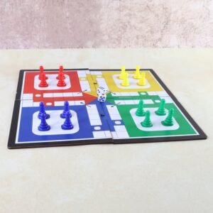 Pocket Ludo Game – Foldable Travel Board Set for Kids & Family
