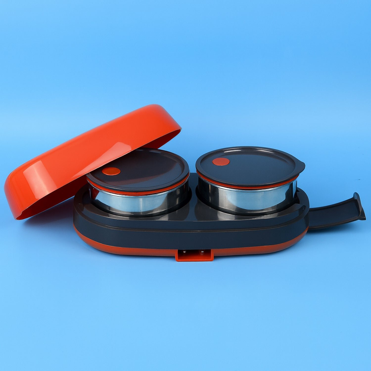 Electric Lunch Box – Dual Stainless Steel Containers for Hot Meals