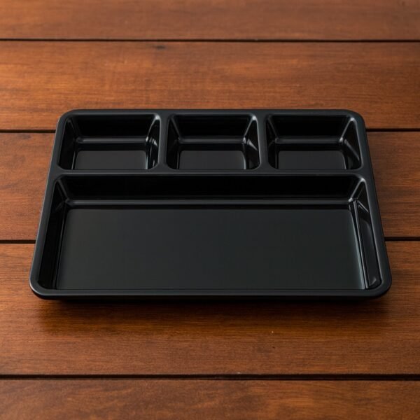 4-Compartment Meal Tray – Neat Sectioned Dining Plate
