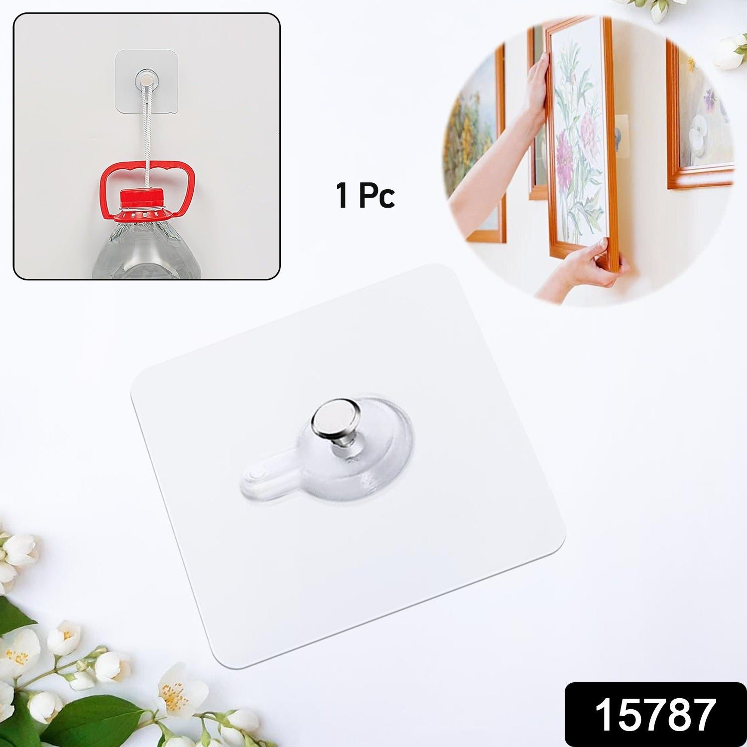 Adhesive Photo Frame Wall Hook – Strong, Damage-Free Hanging