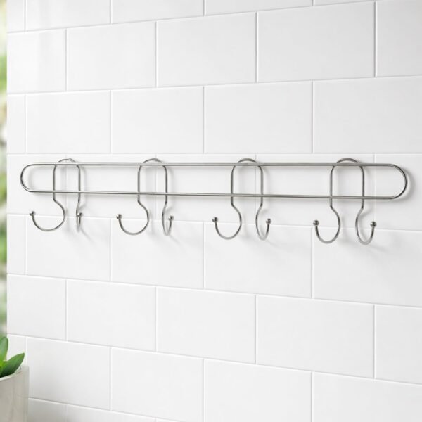 Heavy Duty Wall Mounted Hook Rack – Durable Stainless Steel Organizer