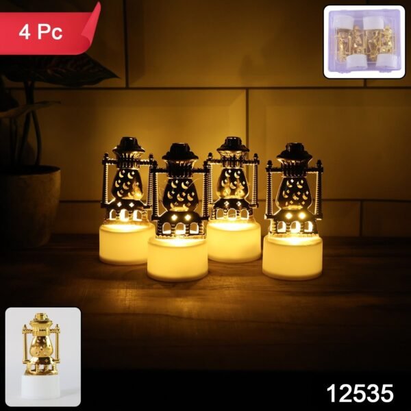 0391faeb-b66e-4ba2-a0f7-a2236d8ee8e8 Flameless LED Tealights – Vintage Lantern Style (Set of 4)
