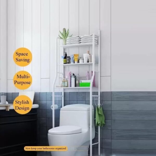 Over Toilet Storage Rack – Space-Saving Metal Shelf | Bathora
