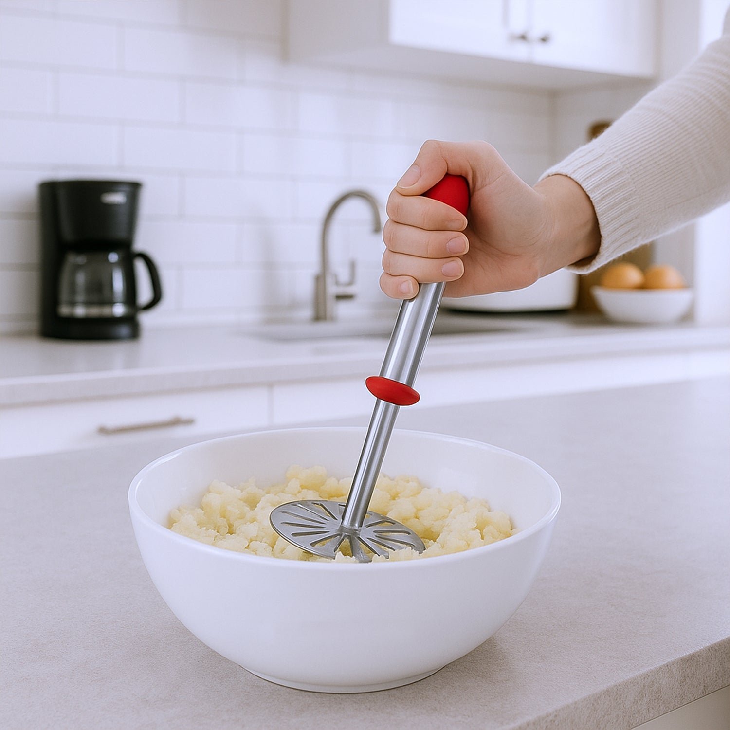 Pau Bhaji Masher – Stainless Steel & Ergonomic Grip | Quickslice
