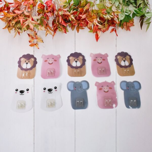 Wall Mounted Cartoon Hooks – Self-Adhesive, Kid-Friendly Design