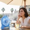 Portable Mini Table Fan – Rechargeable with Detachable Battery