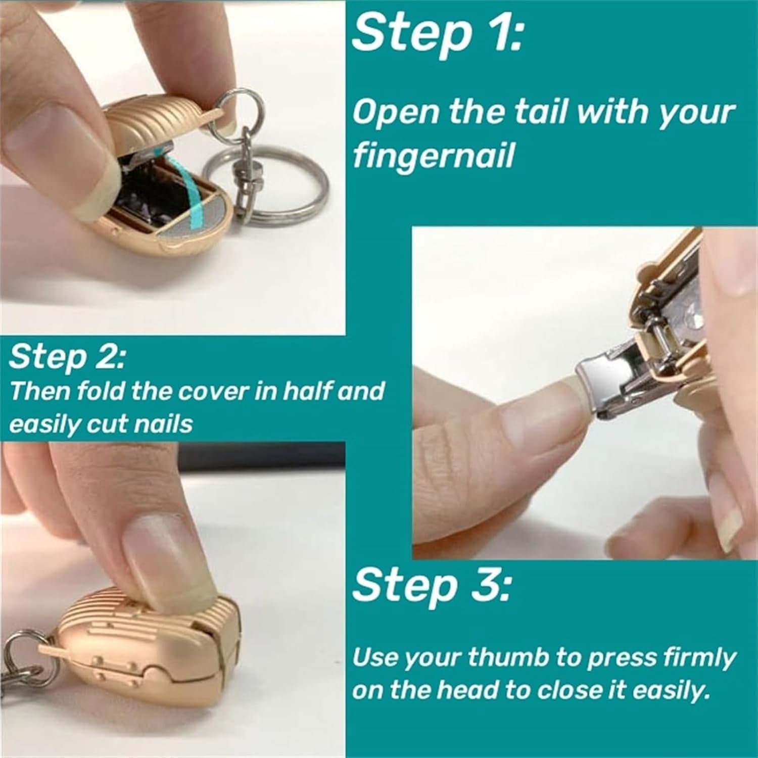 Keychain Nail Clipper – Portable with Built-in File | AuriGlam