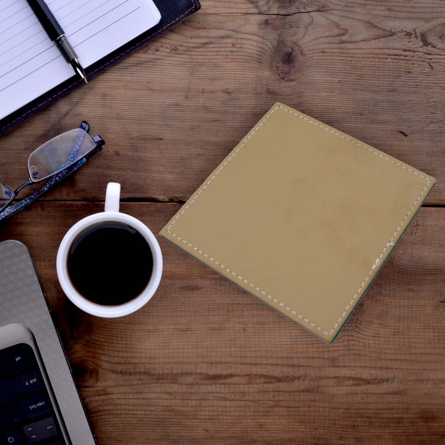 Leather Tea Coasters – Square Set for Dining & Coffee Table | Siplix