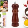 Wooden Pepper Mill – Adjustable Ceramic Grinder | Grippy
