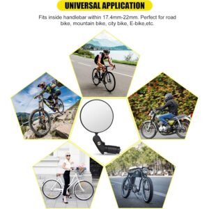 Bar End Bike Mirror – Universal Fit, 360° Rotatable | RaceVault