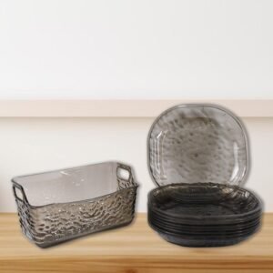 Reusable Plastic Dinner Plates Set – Durable & Lightweight 10-Pc