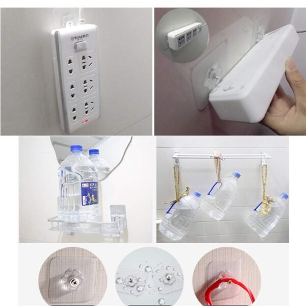 Self Adhesive Hooks – Drill-Free Heavy Duty 4 Pcs Set | GlimmerHome