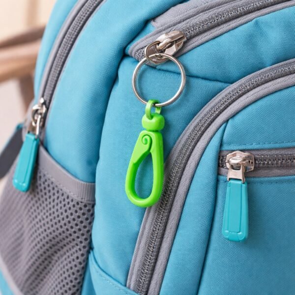 Mini Plastic Carabiner Keychain – Durable Clip for Keys & Bags