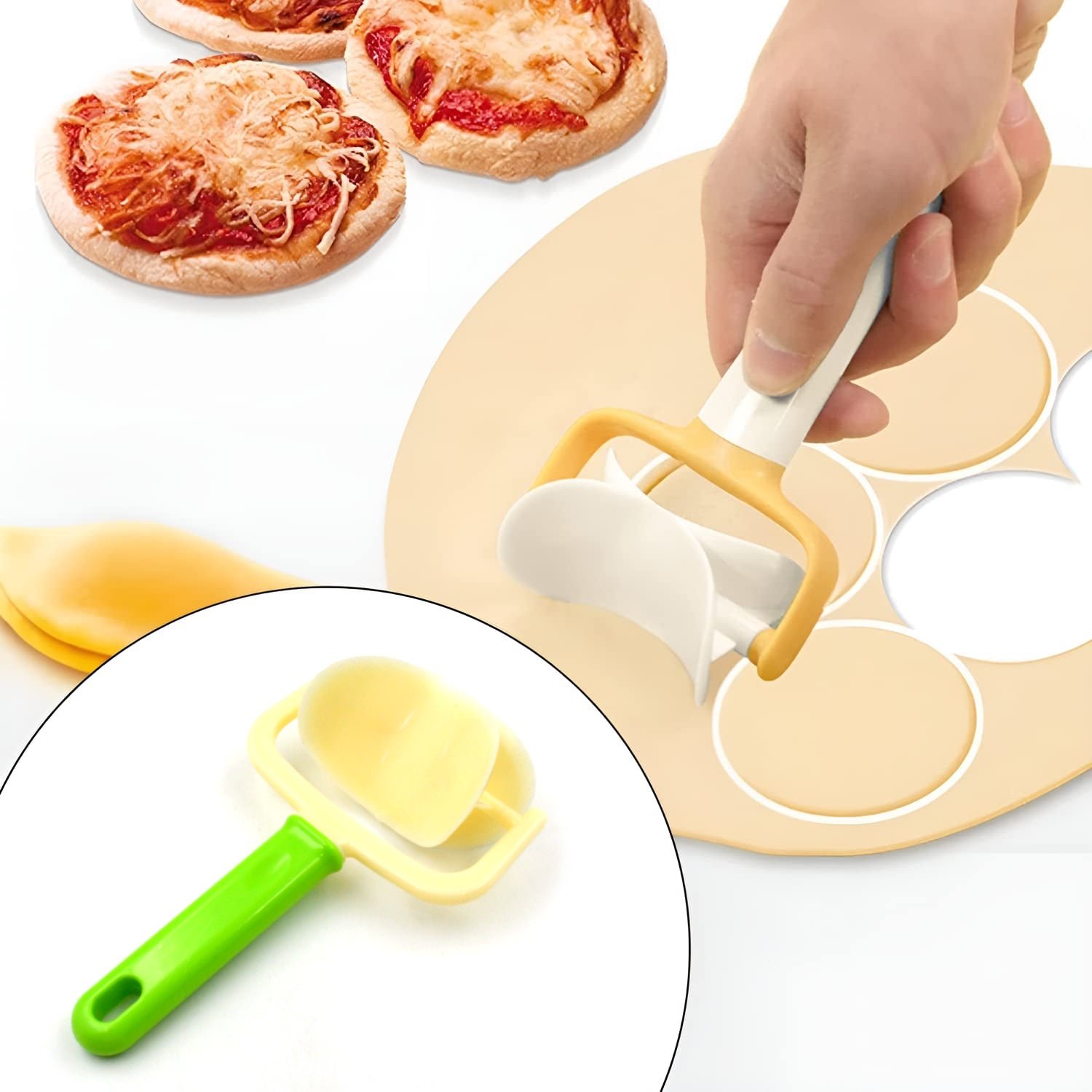 Dough Cutter Roller – Multipurpose for Puri & Baking | Quickslice