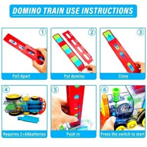 Domino Train Set – 40-Piece Automatic Block Laying Toy | Little Blocks