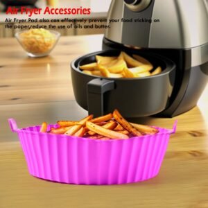 Air Fryer Silicone Pot with Handles – Reusable 6 Pc Set
