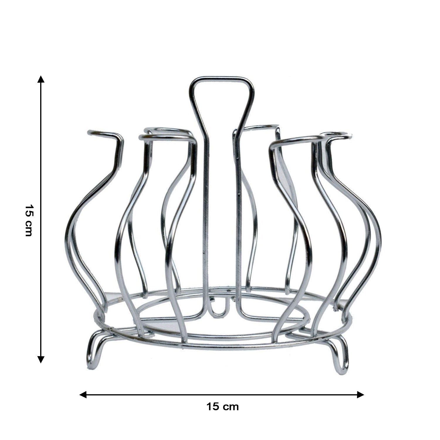 Stainless Steel Glass Holder – Hanging Kitchen Organizer | CookAura