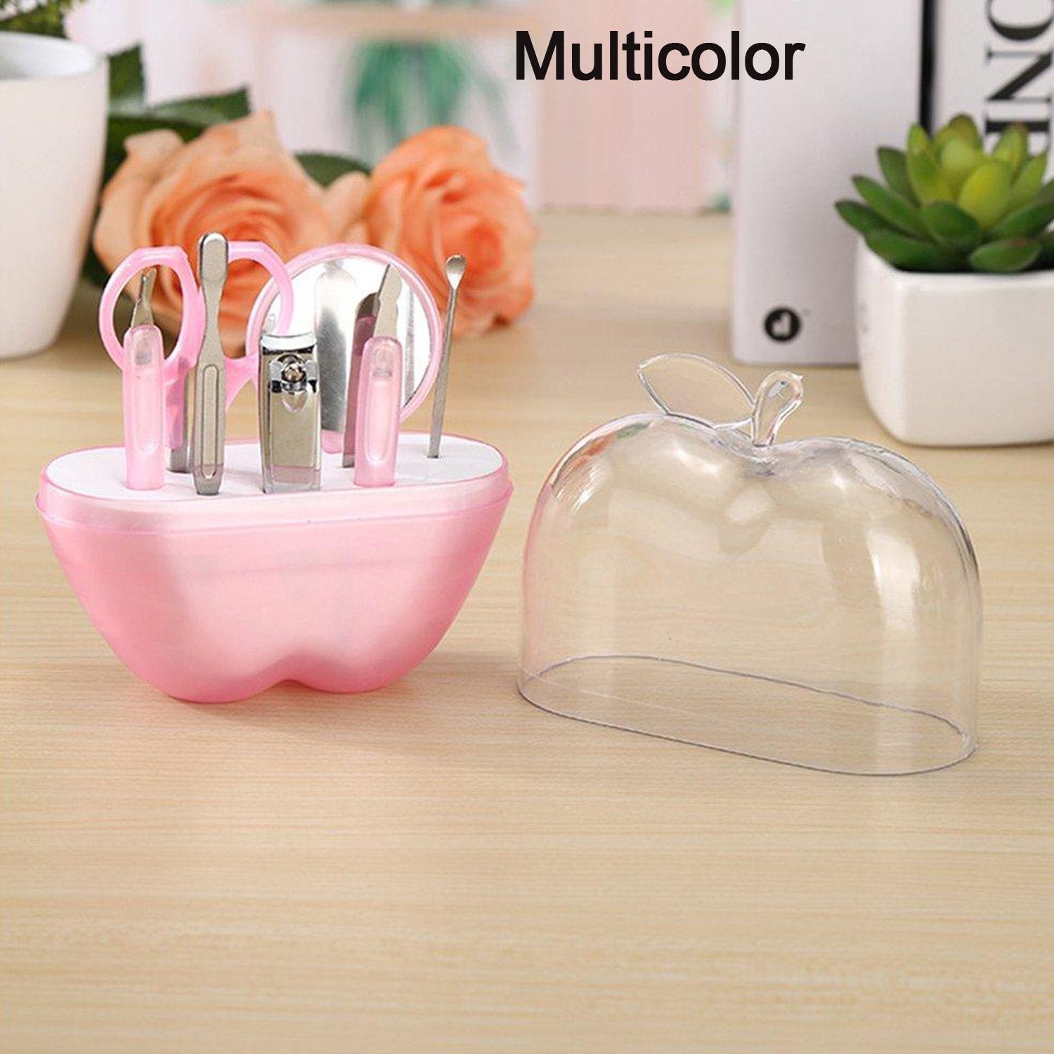 Apple Shape Manicure Set – 8-in-1 Stainless Steel Kit | Indo Glow
