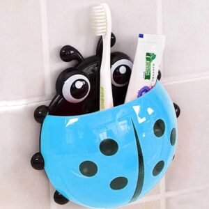 Ladybug Toothbrush Holder – Suction Hook Bathroom Organizer | BrushedUp