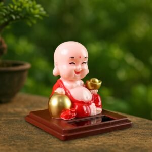 Solar Buddha Car Ornament – Moving Head Dashboard Decor | PowerXpert