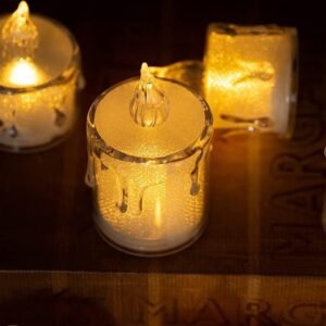Diwali LED Candle – Crystal Glitter Light for Home Decor | Styleva