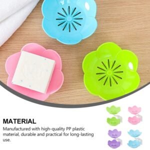 Self-Draining Soap Dish – Flower Design Bathroom Holder | VelvetBubbles