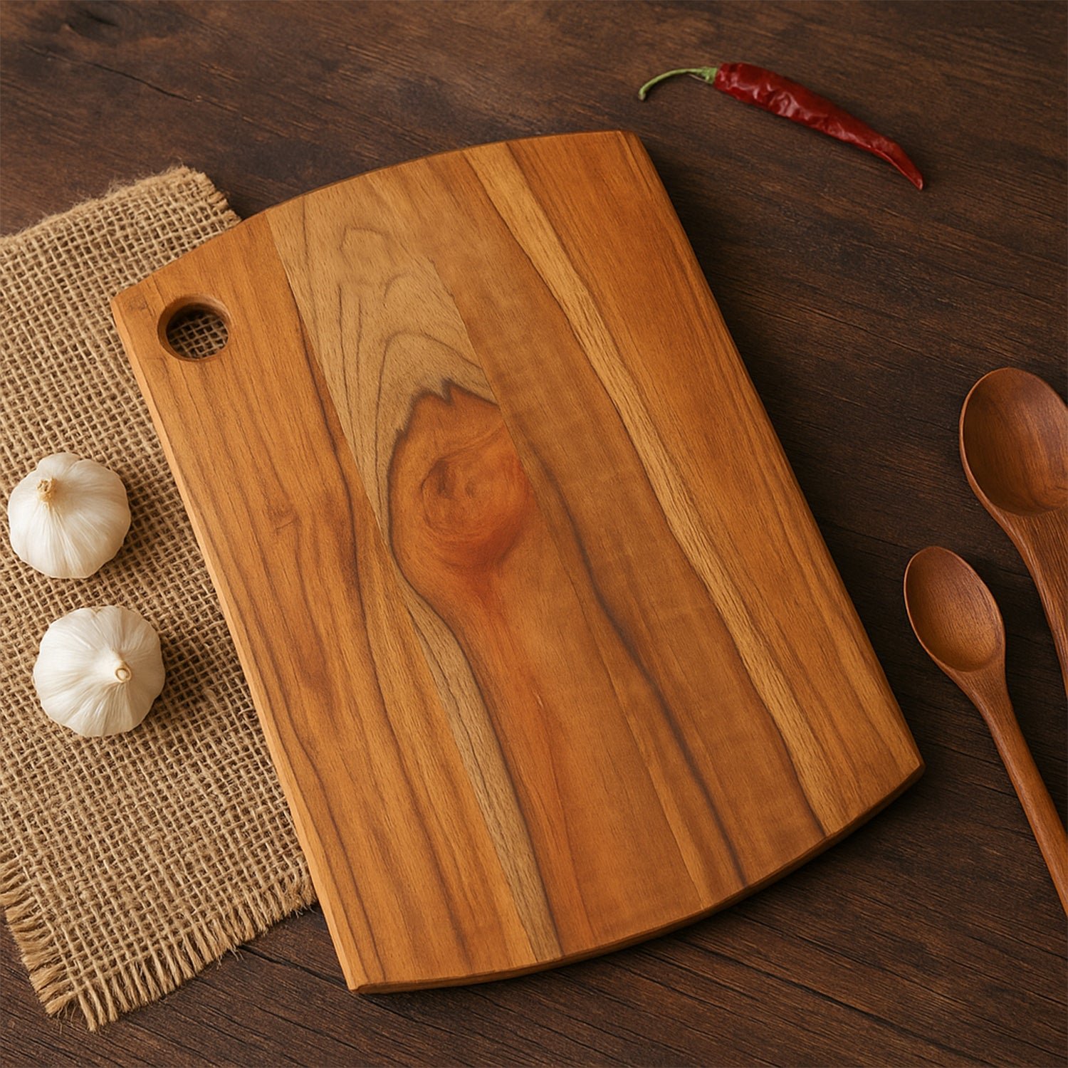 Teak Wood Chopping Board – Durable & Heavy Duty Kitchen Essential