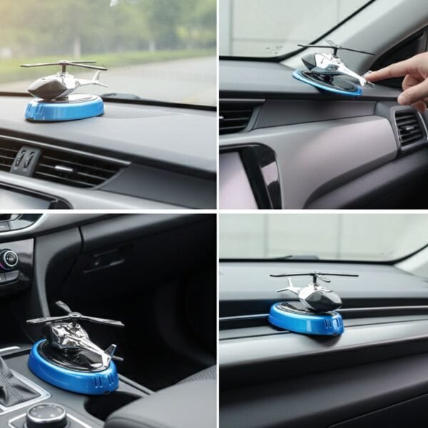 Helicopter Car Air Freshener – Stylish Rotating Dashboard Perfume