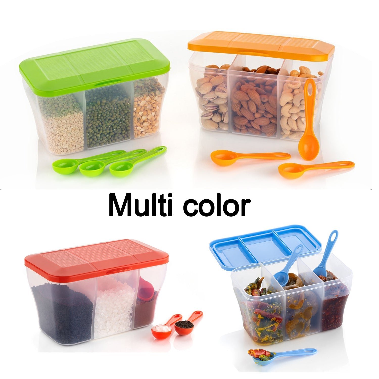 Airtight Storage Container – 750ml 3-Section Jar | Organivo