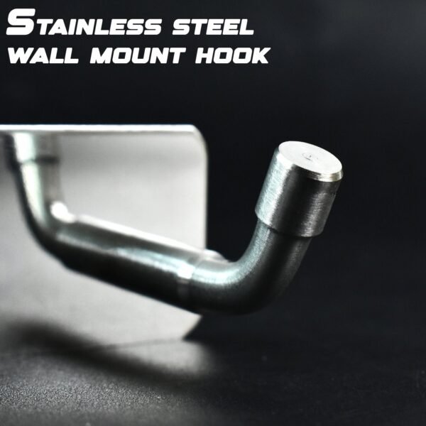 Stainless Steel Wall Mounted Coat Hook Rack – 3 Durable Hooks