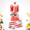 Stainless Steel Cutlery Set – 24-Piece with Stand | Serve Stellar