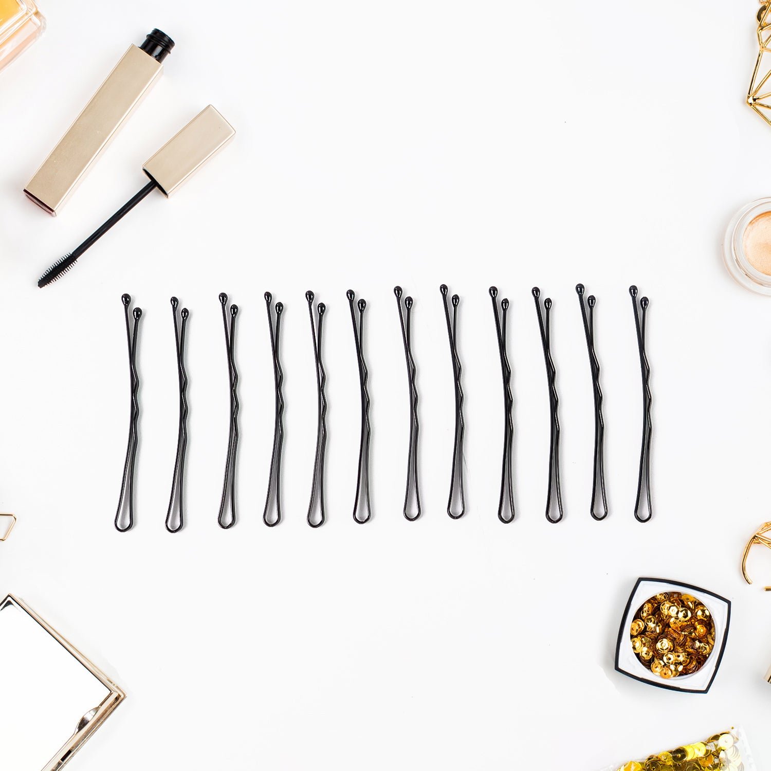 Hair Bobby Pins – Strong Grip Non-Slip Metal Clips, 12 Pcs
