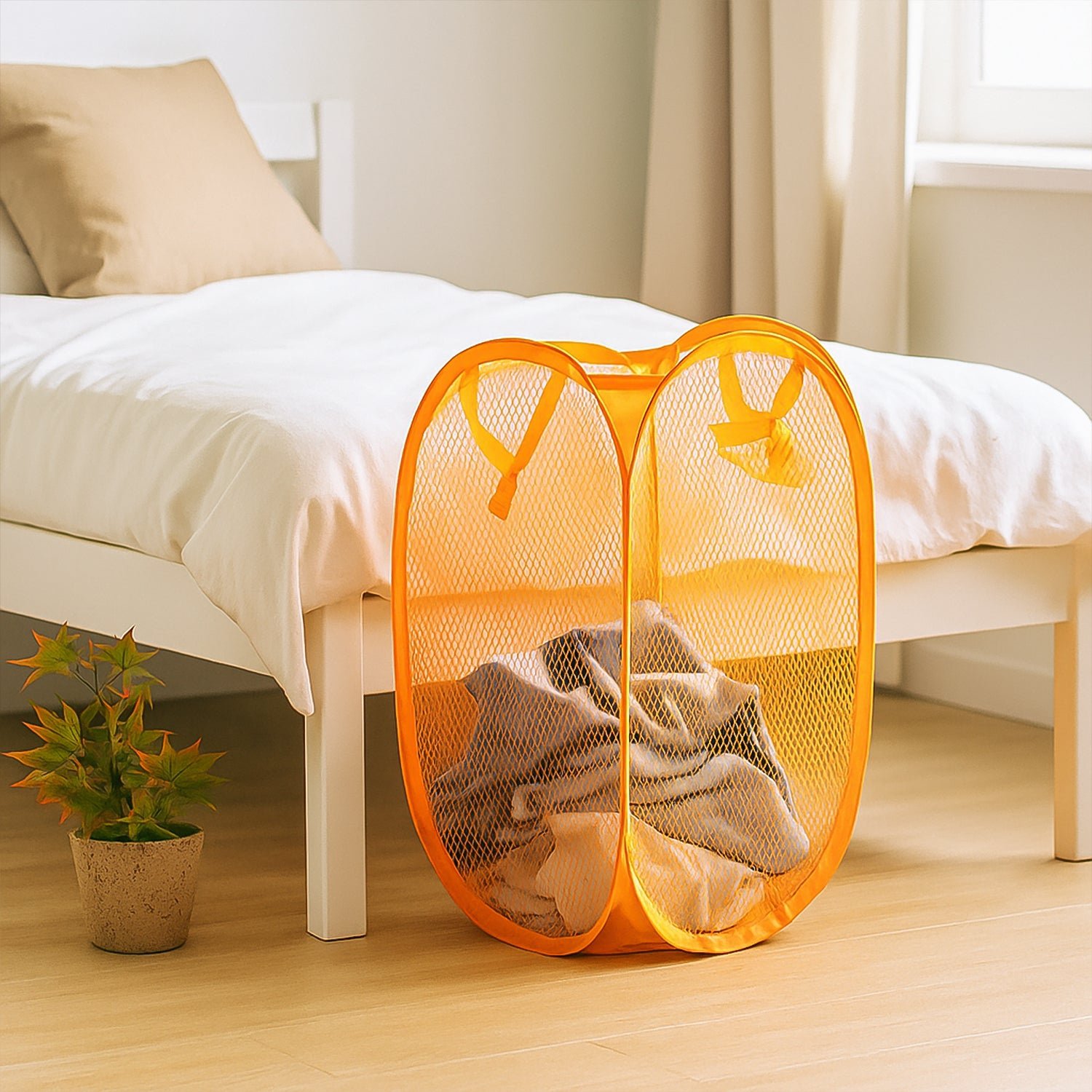 Foldable Mesh Laundry Basket – Lightweight, Breathable Hamper