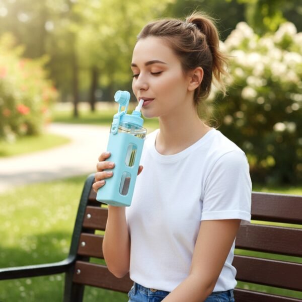 900ml Leakproof Plastic Water Bottle – Large Capacity Flip Lid