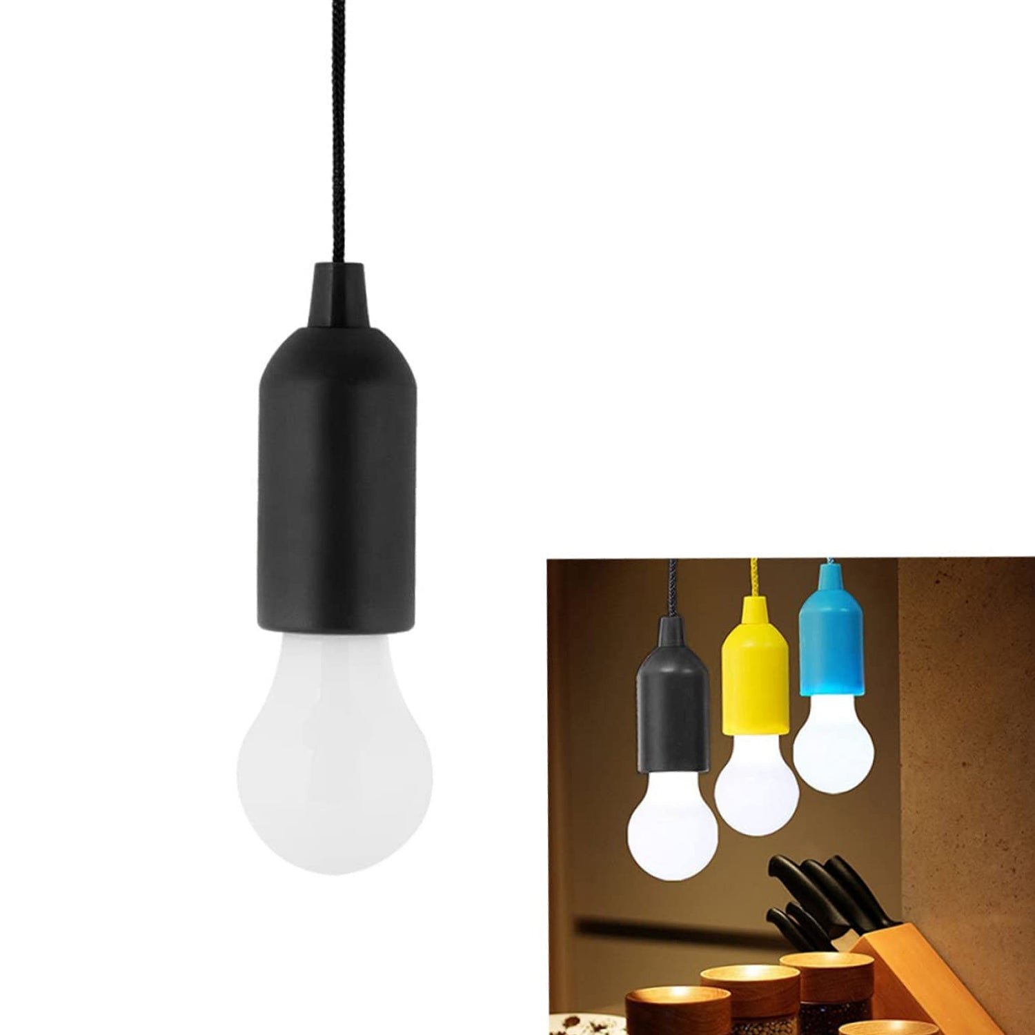 LED Pull Cord Light – Portable Battery Bulb | Indo Glow