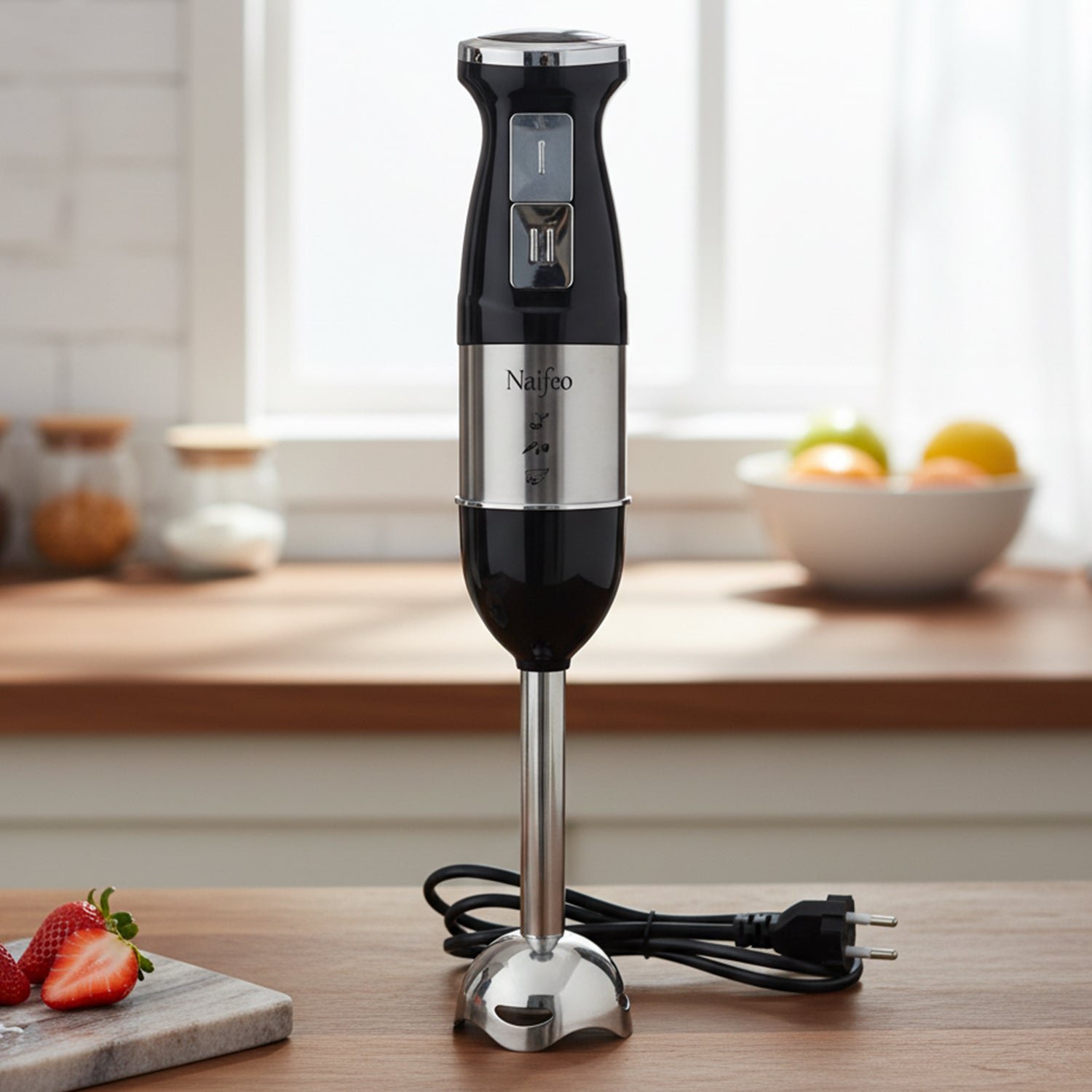 Handheld Stainless Steel Emulsion Blender – Powerful 300W Motor