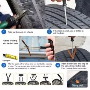 Tubeless Tyre Puncture Repair Kit – 5 Pc Emergency Set | Arrive Kit