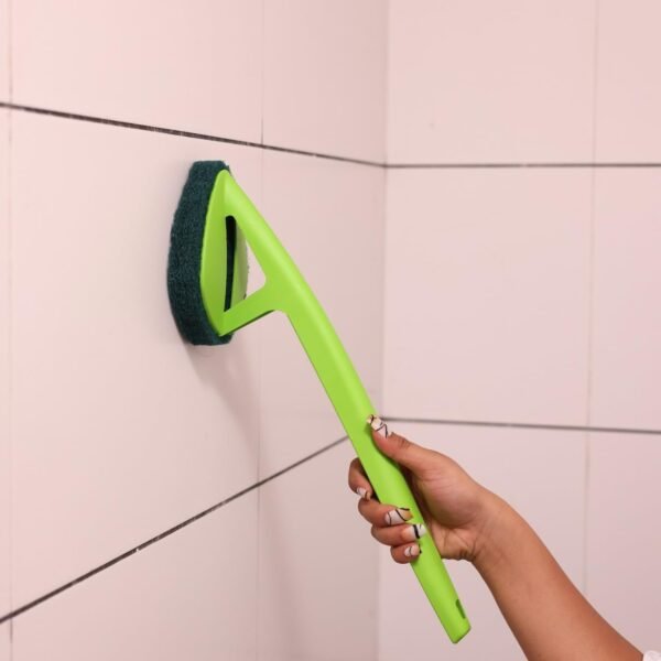 Long Handle Scrubber – Triangular Sponge Pad for Deep Cleaning | Pro Clean