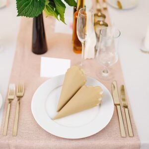 Scalloped Edge Tissue Napkins – Elegant 120 Pc 2-Ply Set
