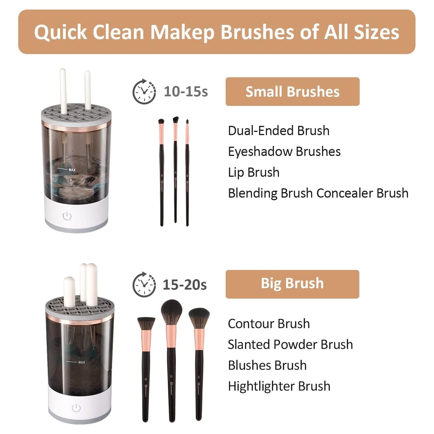 Automatic Makeup Brush Cleaner – Fast & Hygienic | BeautyBare