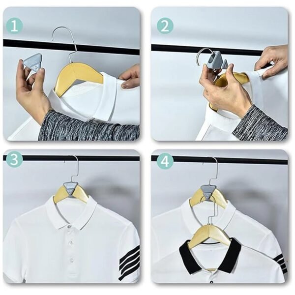 Plastic Triangle Hanger Connector Hook – Space-Saving Wardrobe Organizer