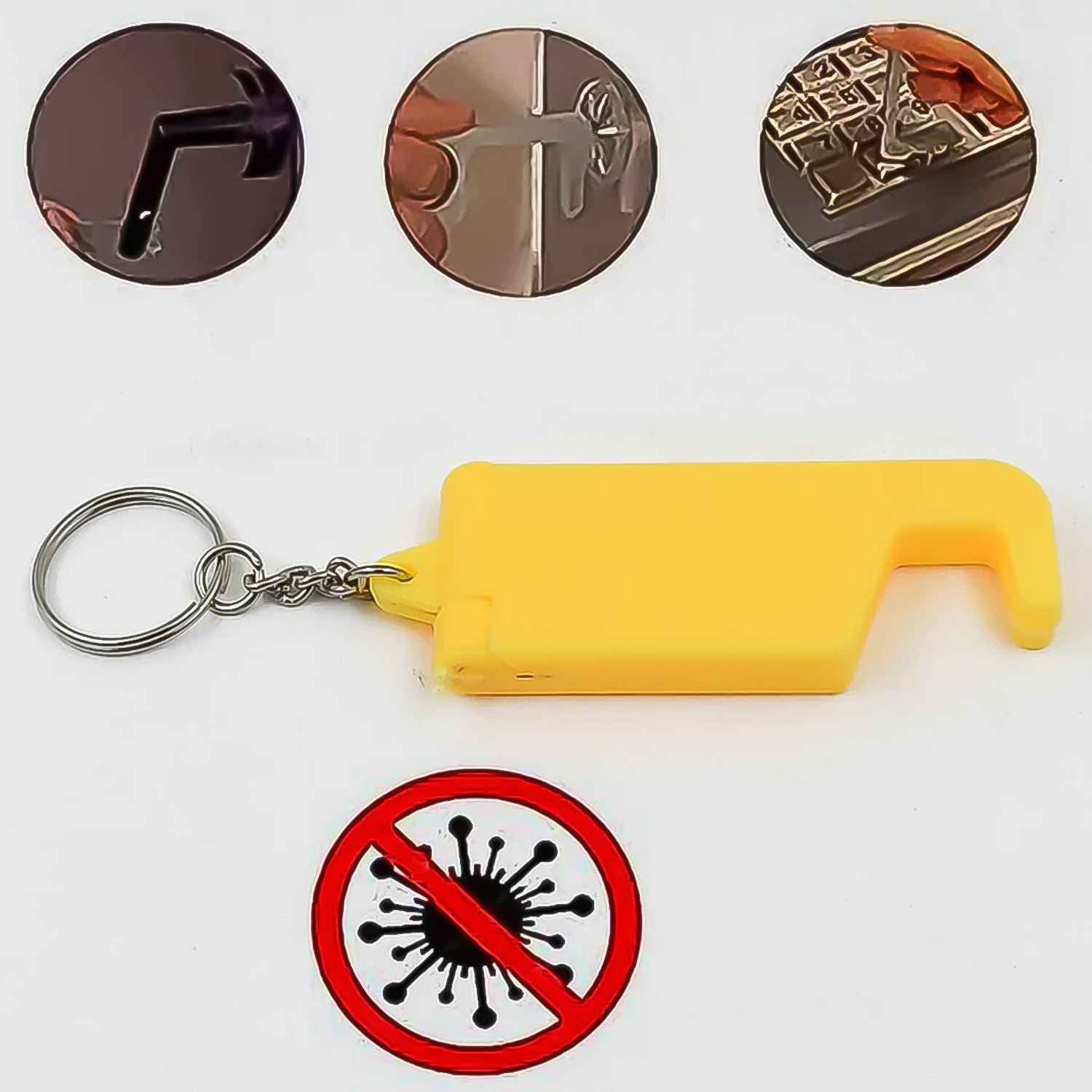 Plastic Keychain Mobile Stand – 2 in 1 Multicolor Phone Holder Set