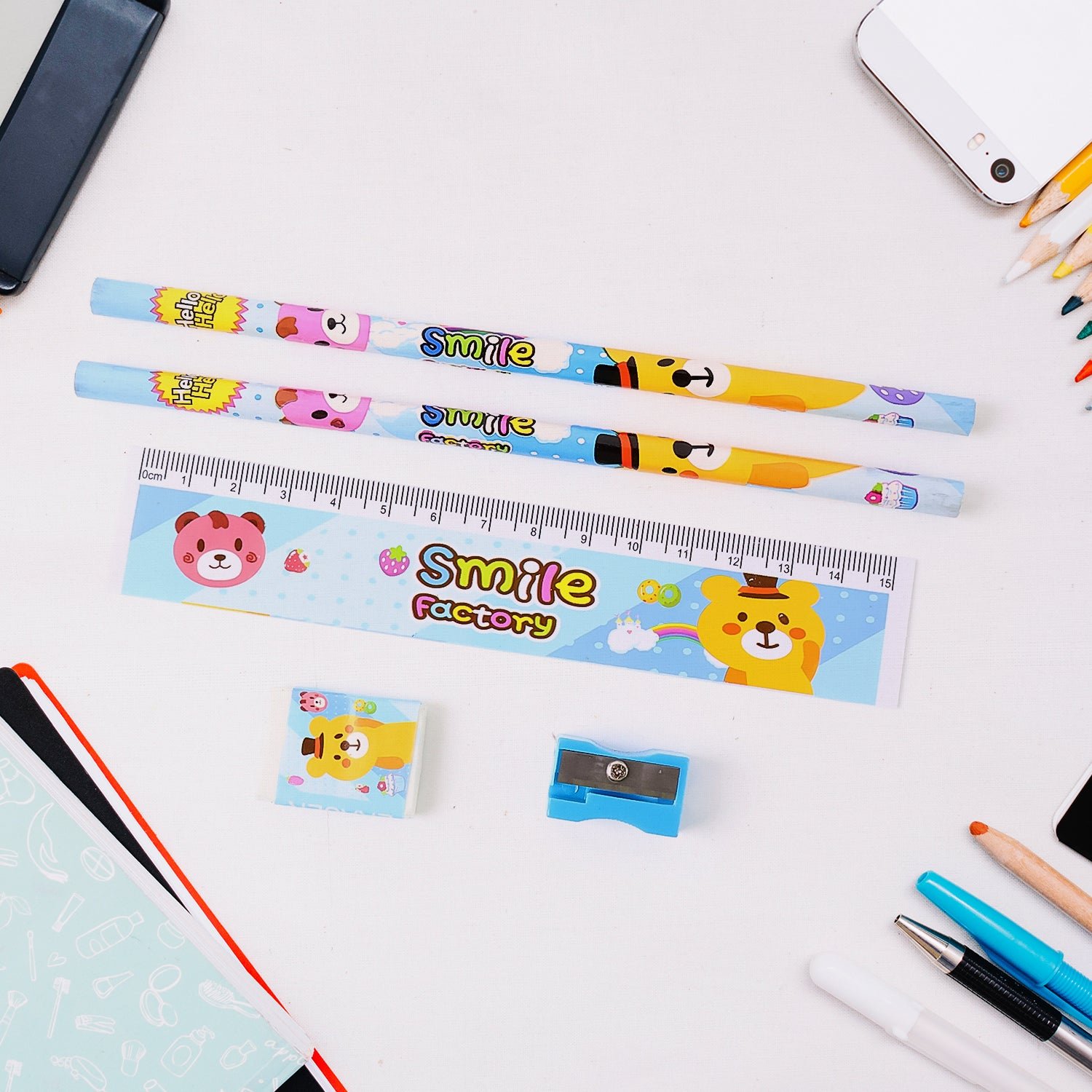 Kids Stationery Set – Wooden 5-Piece School Kit | Writezo