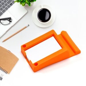 Plastic Business Card & Mobile Holder – Space-Saving Desk Organizer
